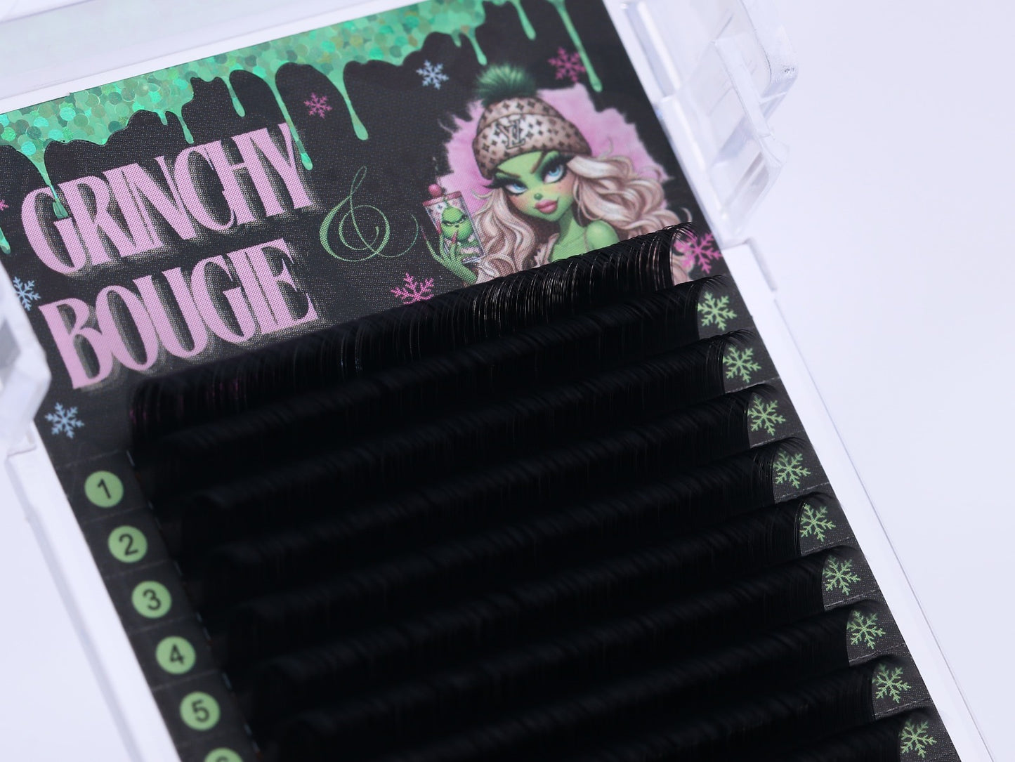 PRE SALE 🎄GRINCHY & BOUGIE LASH TRAYS🎄