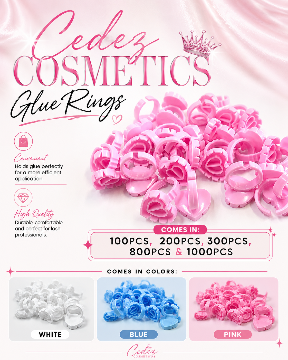 Glue Rings 100pcs